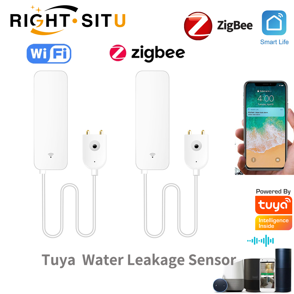 Home Security Devices - Tuya WiFi 누수 센서, 누수 감지기,