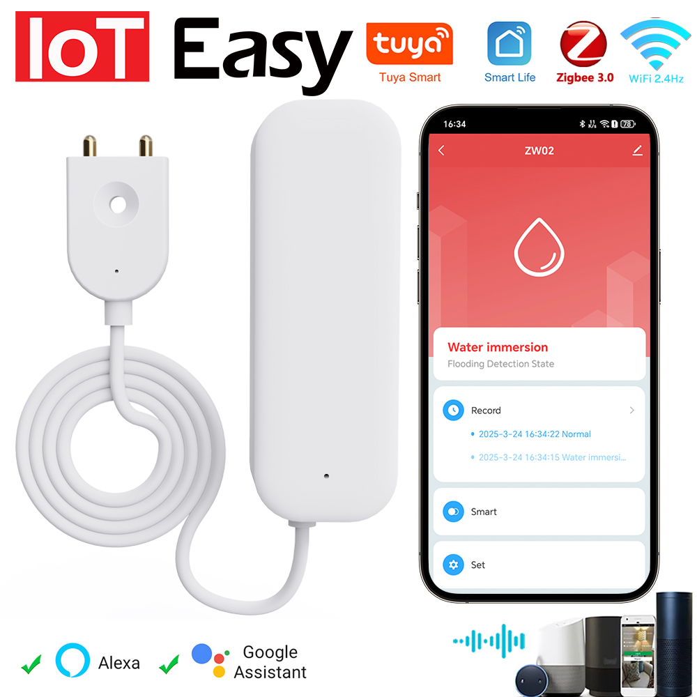 Home Security Devices - Tuya WiFi ZigBee 워터 센서 누출