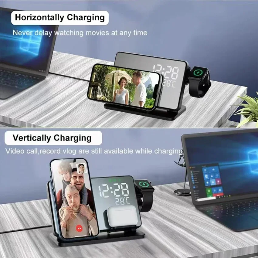 무선 충전기 알람 시계 스탠드 고속 4 in 1 충전  - Home Security Wireless 리뷰 및 가격