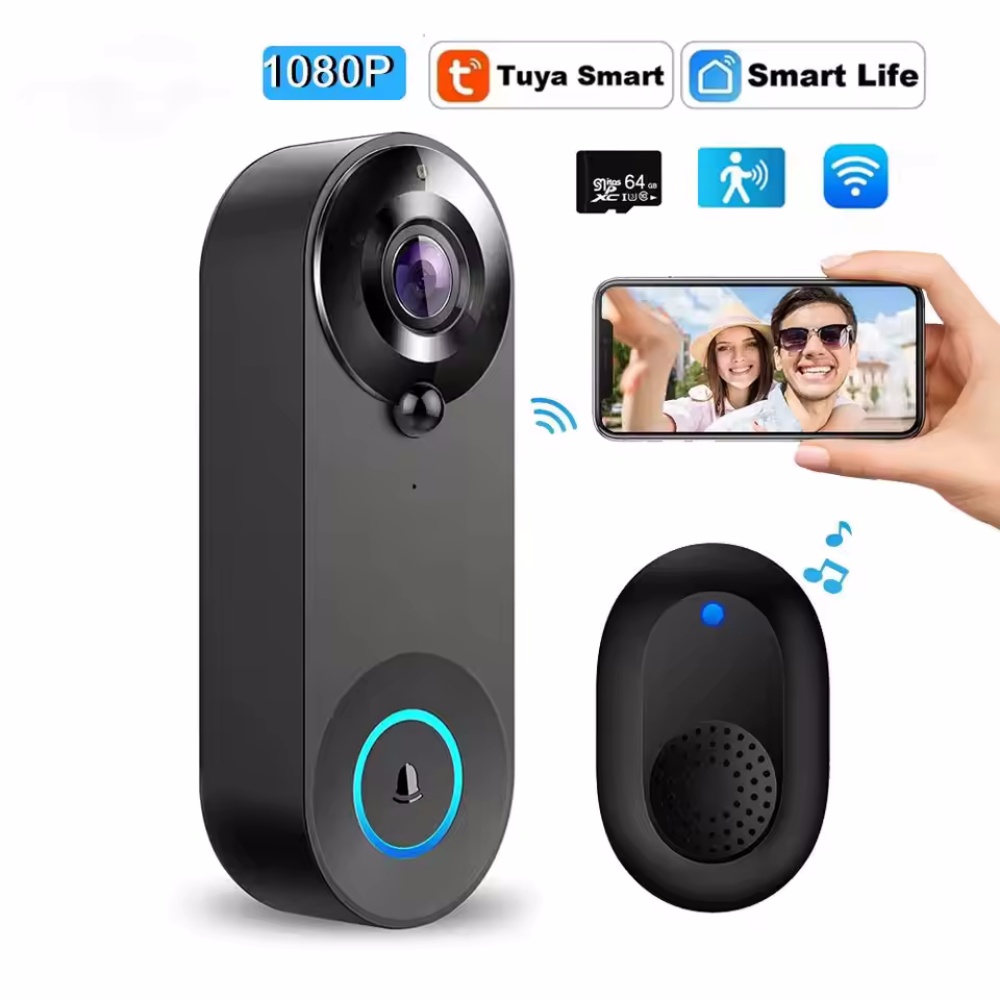Tuya 1080P 무선 WIFI 초인종 비디오 인터콤 - Home Security No Wifi Needed 리뷰 및 가격
