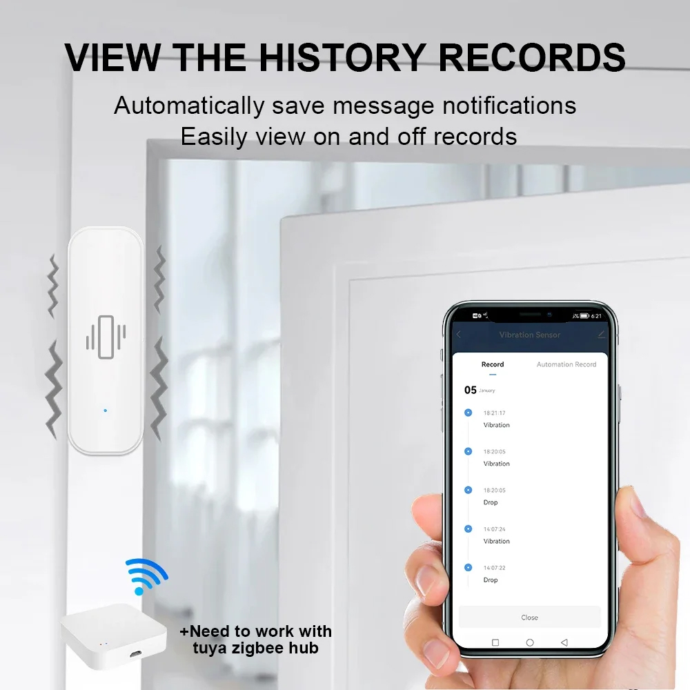 스마트 ZigBee 진동 센서 앱 모니터 홈 보안 보호 - Home Security Devices 리뷰 및 가격