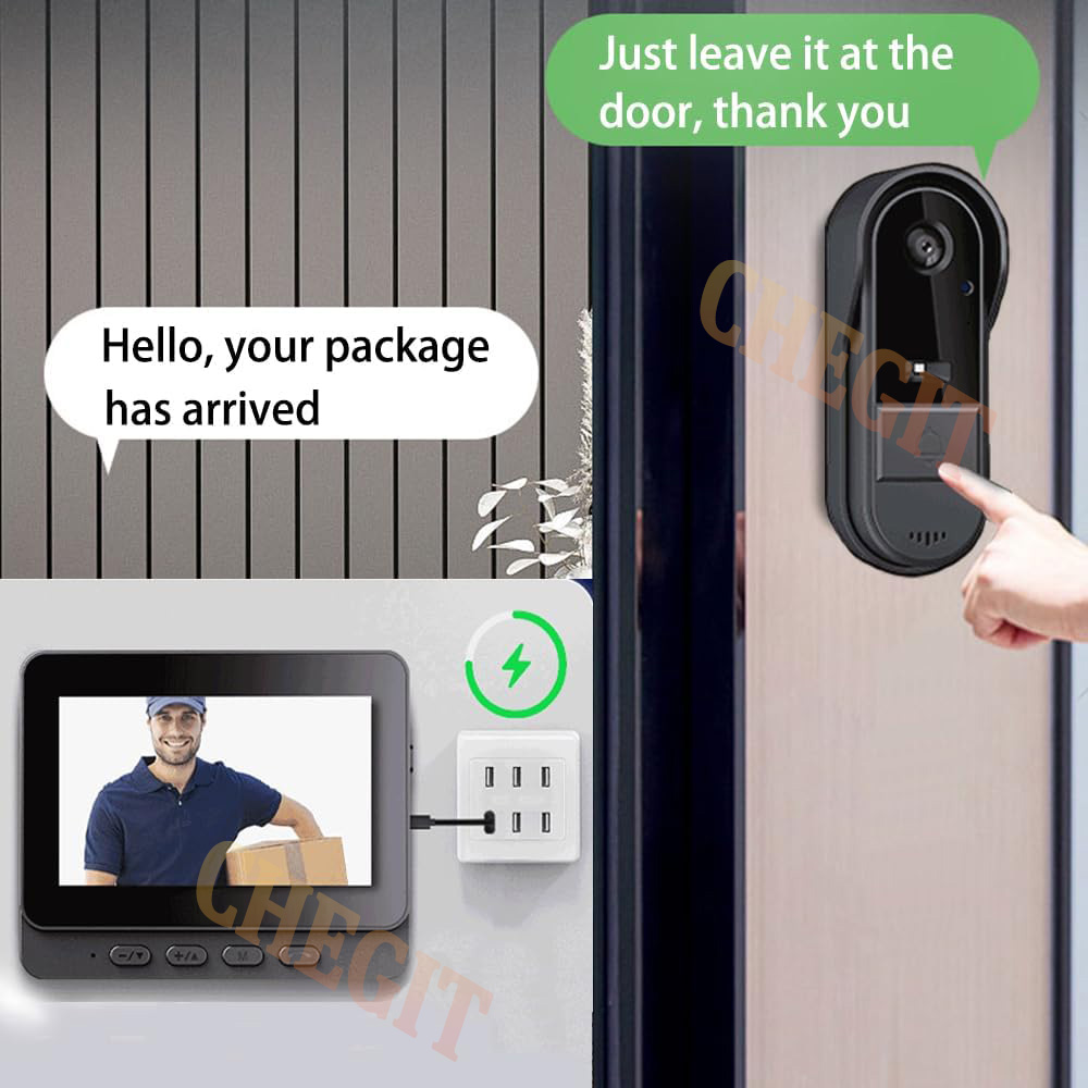 무선 와이파이 초인종 카메라 1080P 비디오 인터콤  - Home Security No Wifi Needed 리뷰 및 가격