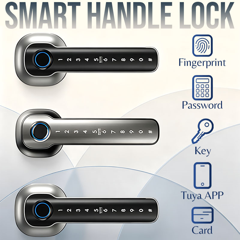 홈 보안 장치 스마트 지문 도어락 디지털 전자 핸들 잠 - Home Security Battery 리뷰 및 가격