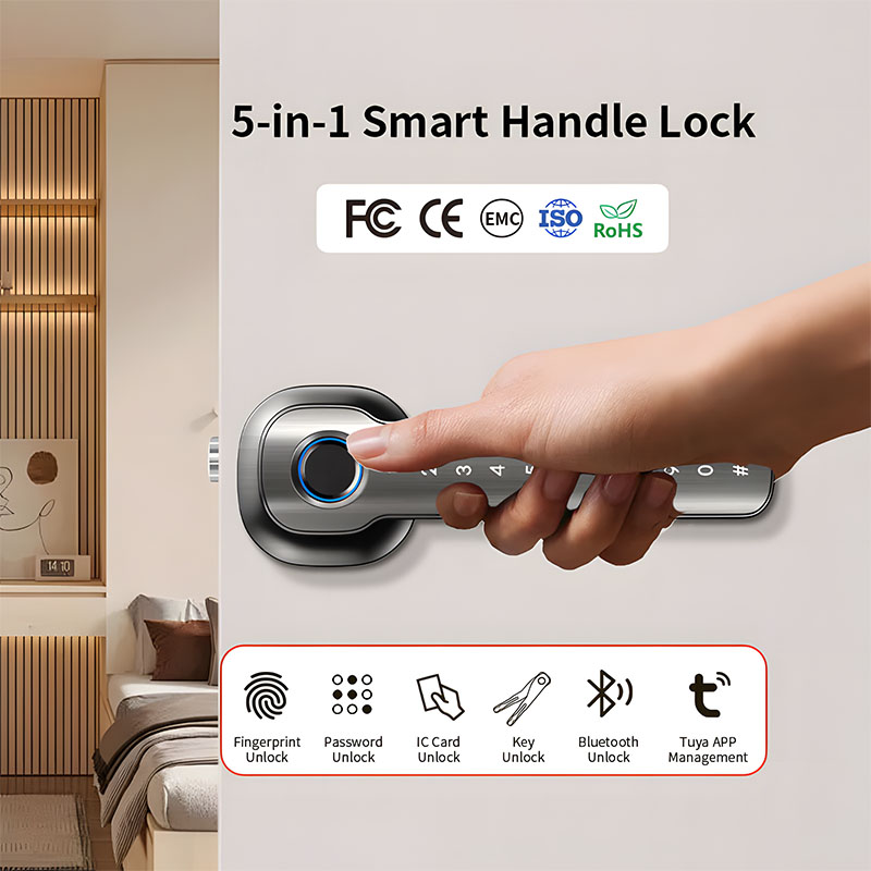홈 보안 장치 스마트 지문 도어락 디지털 전자 핸들 잠 - Home Security Battery 리뷰 및 가격
