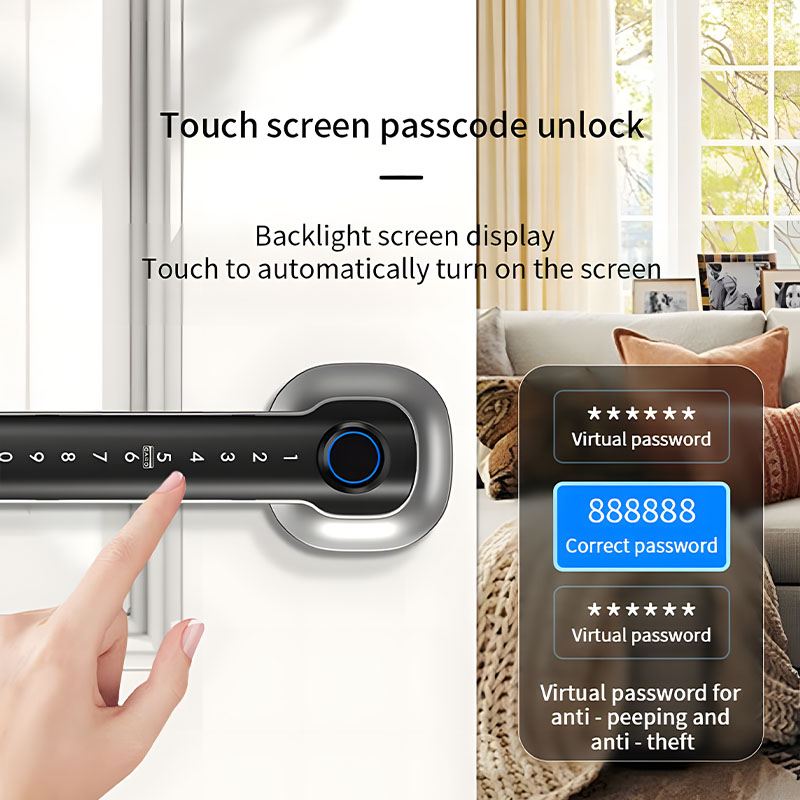 홈 보안 장치 스마트 지문 도어락 디지털 전자 핸들 잠 - Home Security Battery 리뷰 및 가격