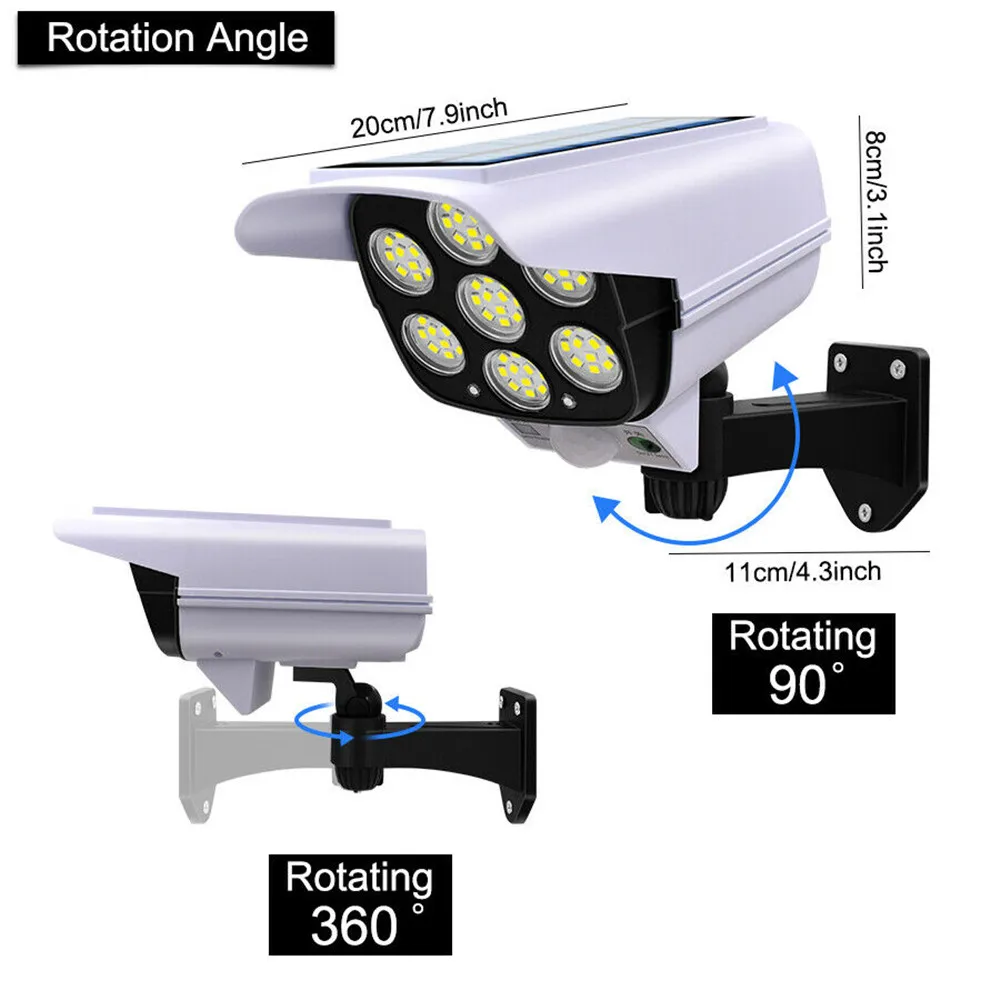 야외 태양 빛 모션 센서 보안 더미 카메라 무선 홍수  - Home Security Battery 리뷰 및 가격