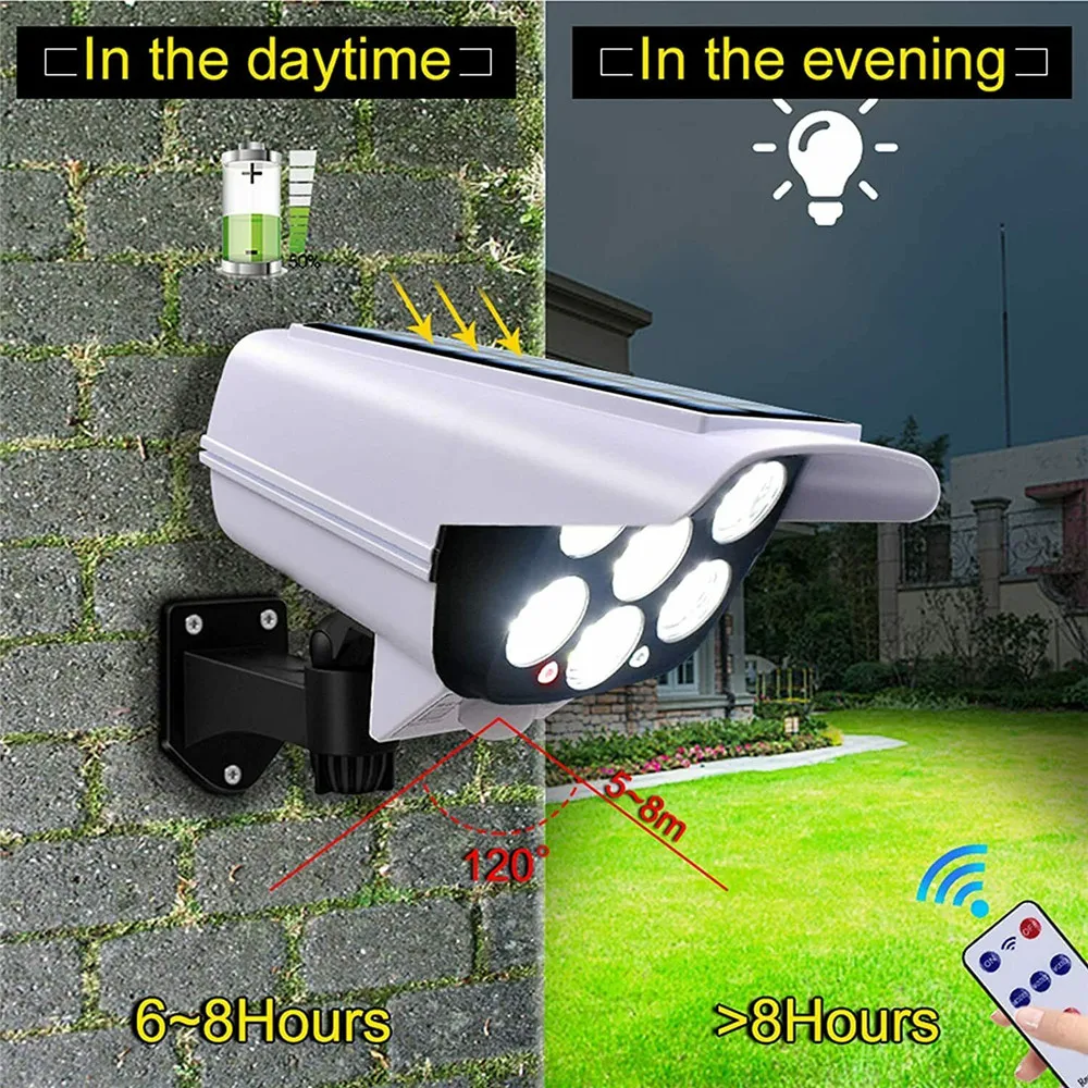 야외 태양 빛 모션 센서 보안 더미 카메라 무선 홍수  - Home Security Battery 리뷰 및 가격