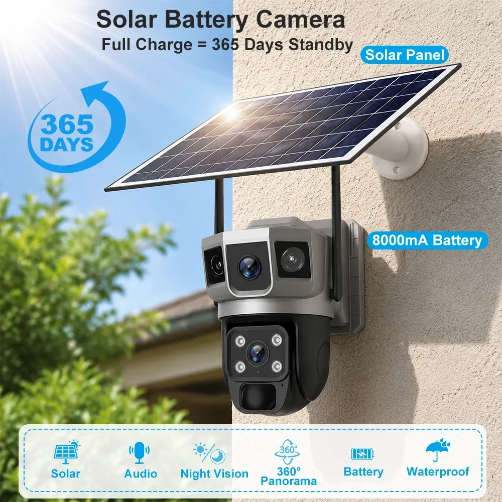 V380 4K 3화면 4G 카메라 태양광 배터리 PIR - Home Security Battery 리뷰 및 가격