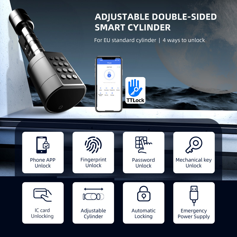 스마트 유로 원통형 도어락 ttlock 앱 키리스 보안 - Home Security Gate 리뷰 및 가격