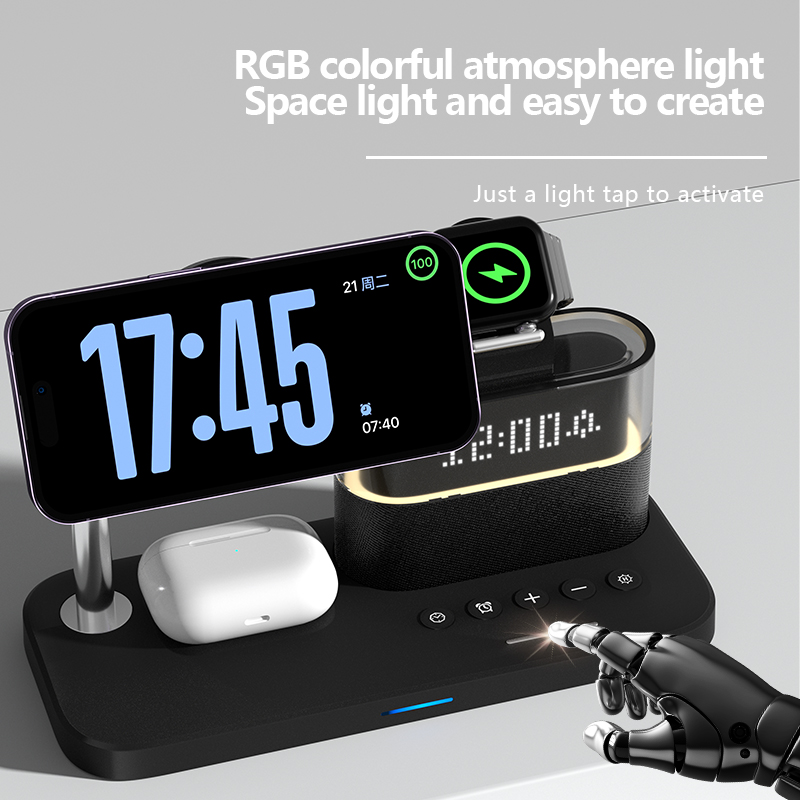다기능 무선 충전기 스탠드 패드 RGB 라이트 알람 시 - Home Security Wireless 리뷰 및 가격