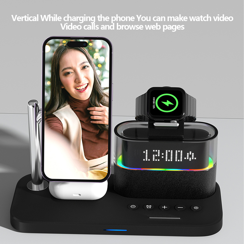 다기능 무선 충전기 스탠드 패드 RGB 라이트 알람 시 - Home Security Wireless 리뷰 및 가격