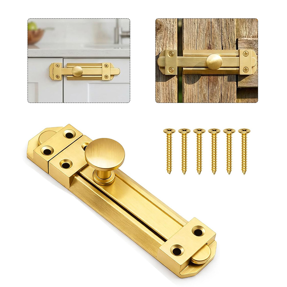 5인치 황동 슬라이딩 도어 잠금 장치, 가정용 욕실 캐 - Home Security Gate 리뷰 및 가격