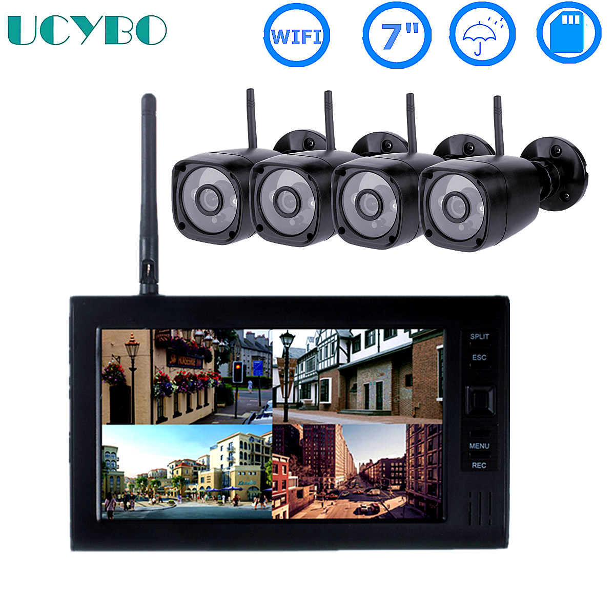 LCD CCTV 보안 시스템 와이파이 무선 카메라 비디 - Home Security Battery 리뷰 및 가격
