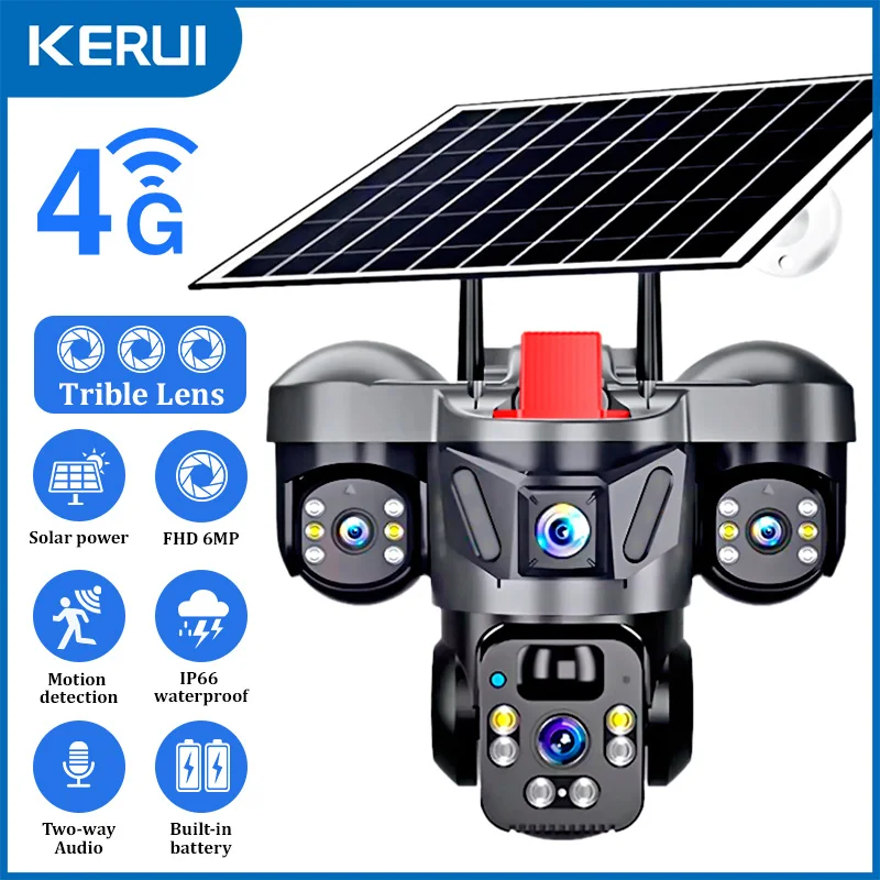 KERUI 야외 PTZ 6MP 4G SIM WIFI 태 - Home Security Battery 리뷰 및 가격