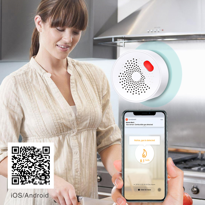 Tuya 스마트 홈 와이파이 천연 가스 센서, 가연성  - Home Security Devices 리뷰 및 가격